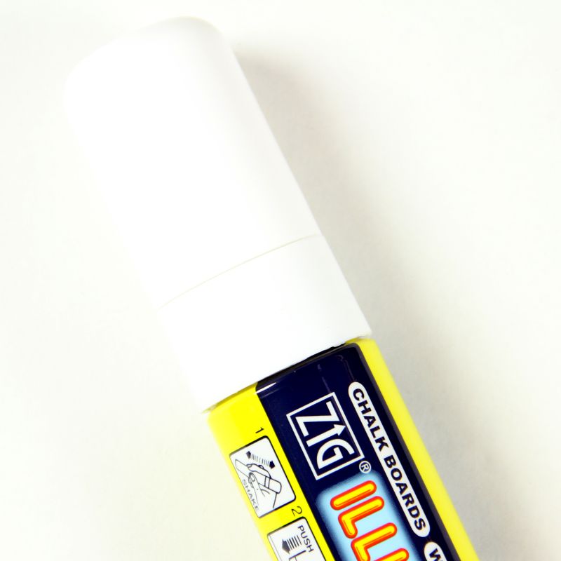 Fluorescent Wet Wipe White Chalk Pen 15mm Nib
